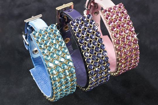 crystal puppy collars