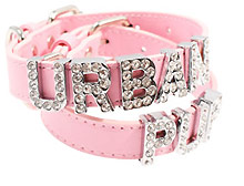 Customizable Pink Dog Collars