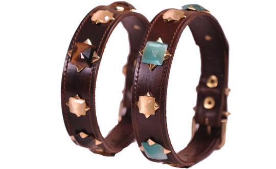 A gemstone puppy collar from the Dog Collar Boutique