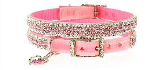 pink puppy collars