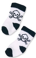 Black and White Skull Dog Socks