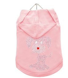 pink dog hoodie for small dogs